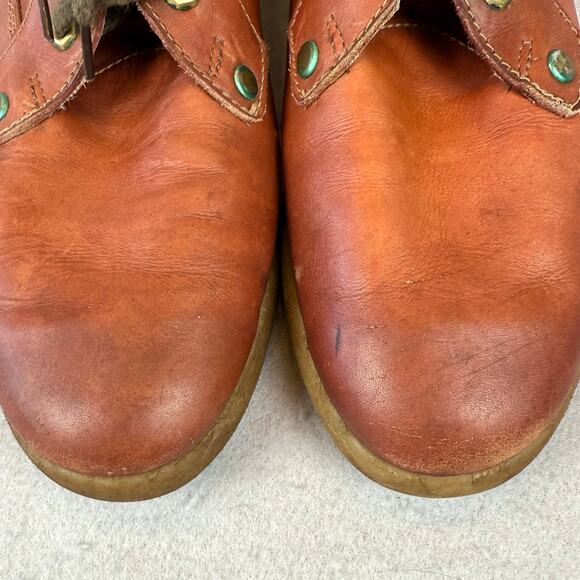 Vtg 80's Crayon Mens Brown Leather Loafers Size 11D Shoes - Picture 12 of 13